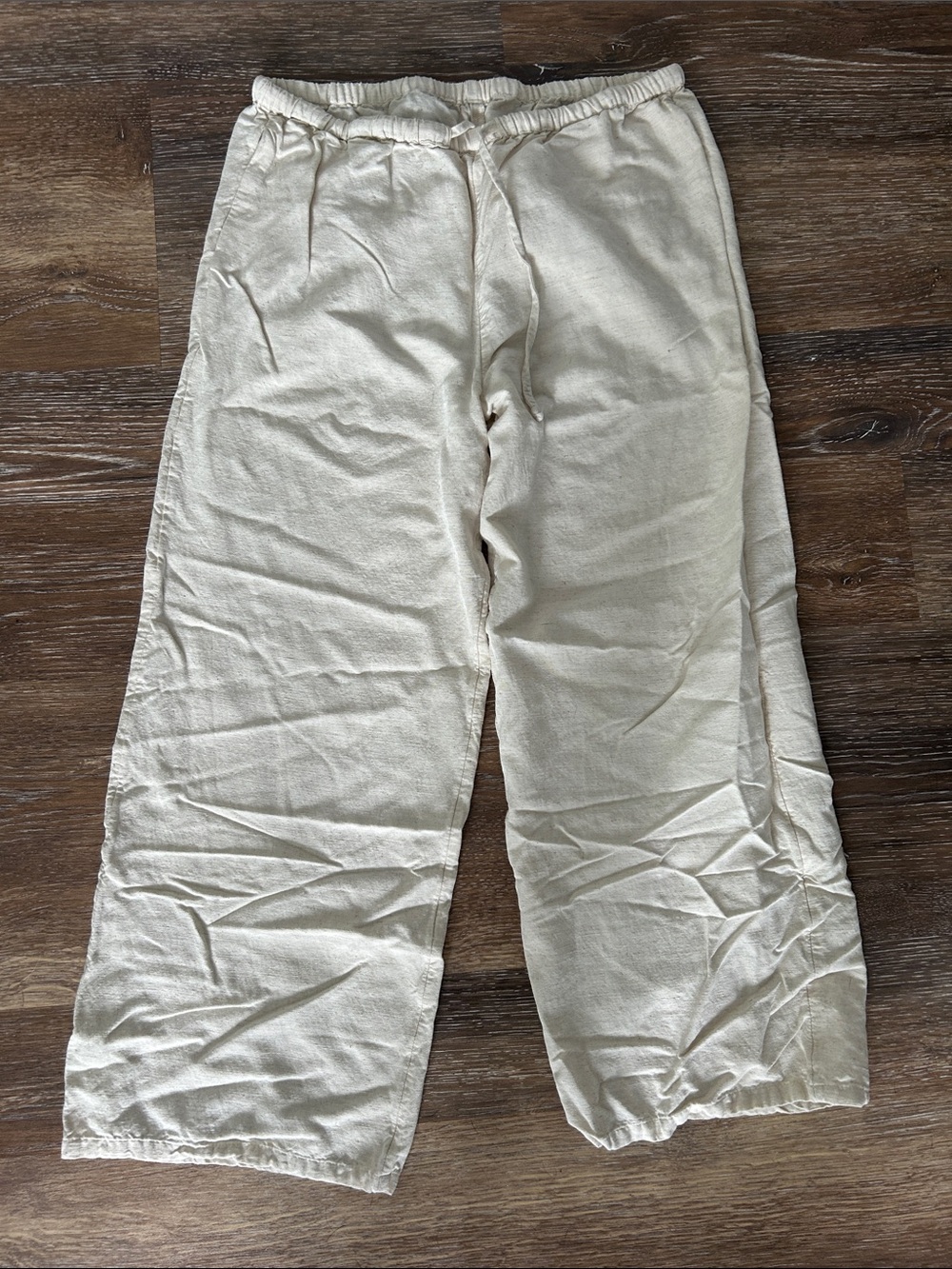 Primark Casual Drawstring Lounge Pants - Cream